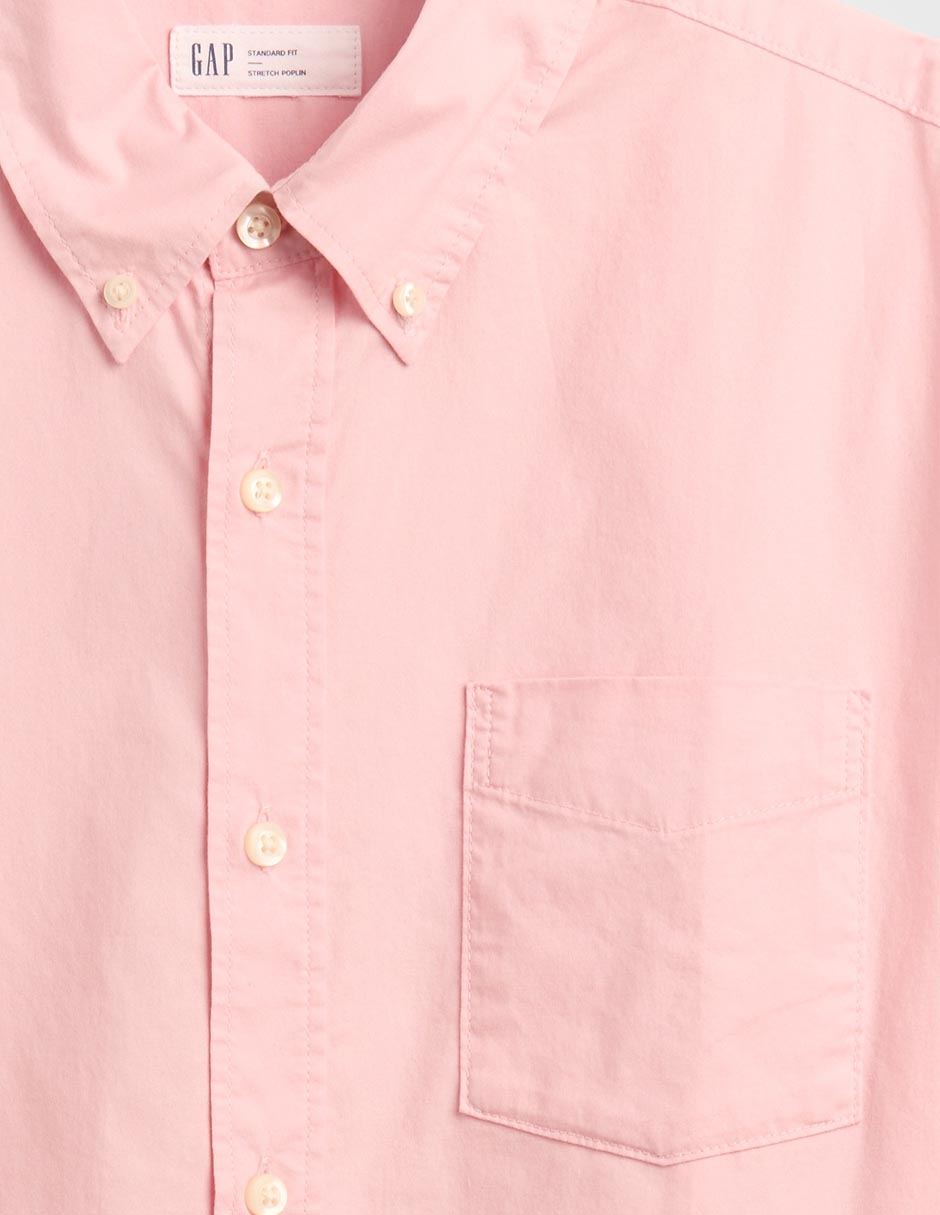 Camisa casual de algodón manga larga para hombre