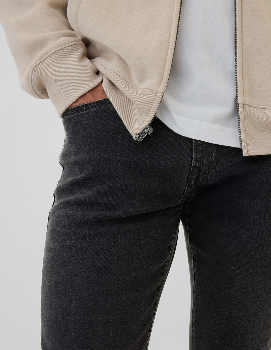 Jeans slim lavado obscuro para hombre