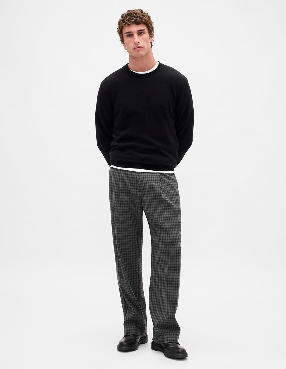 Pantalón cargo de vestir straight de lana para hombre 4