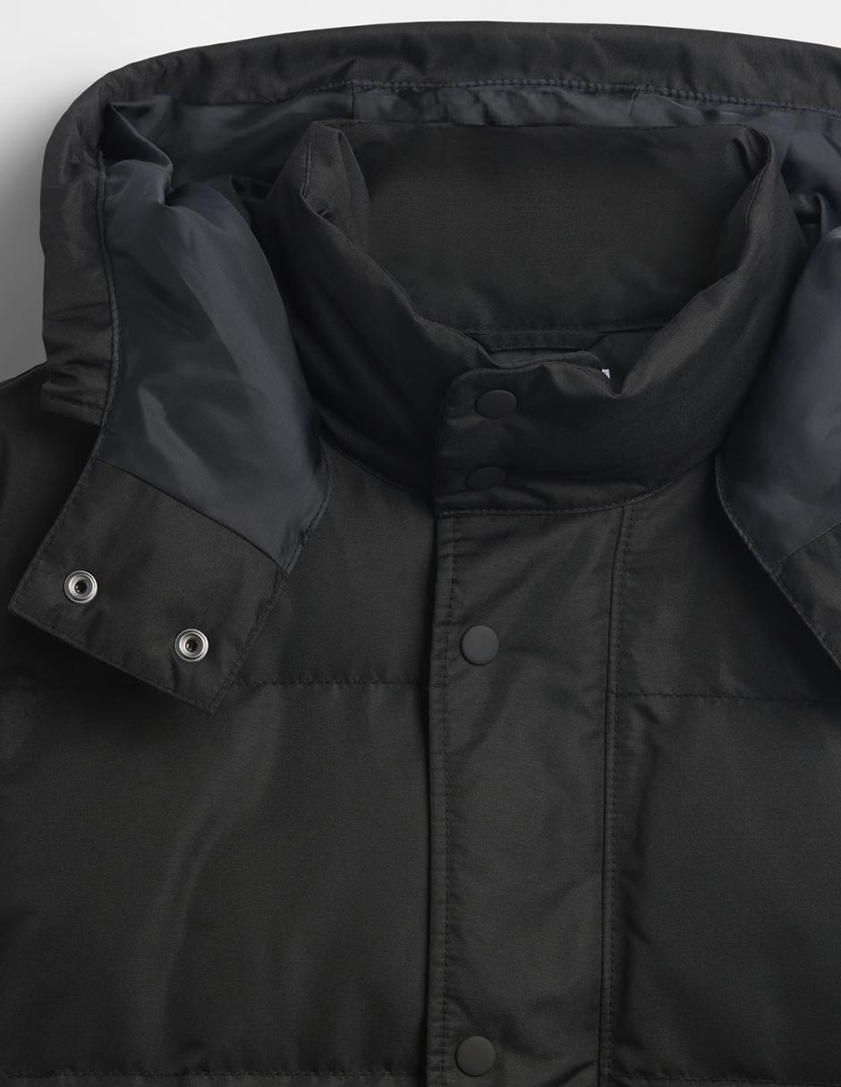 Chamarra acolchonada con capucha para hombre 2