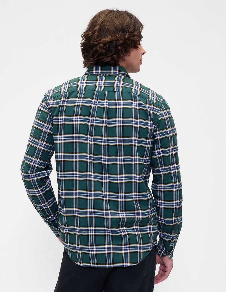 Camisa casual de algodón manga larga para hombre 2