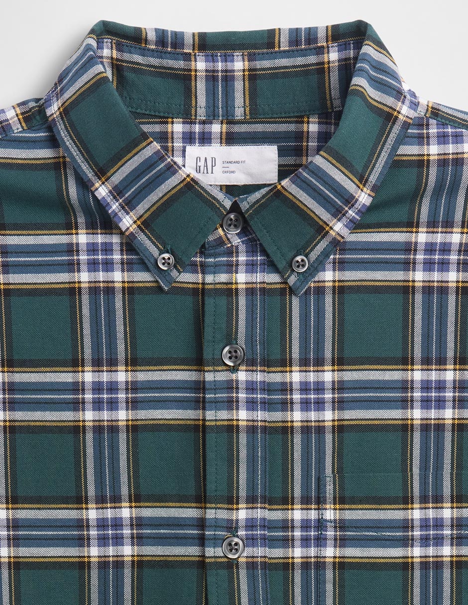 Camisa casual de algodón manga larga para hombre 4