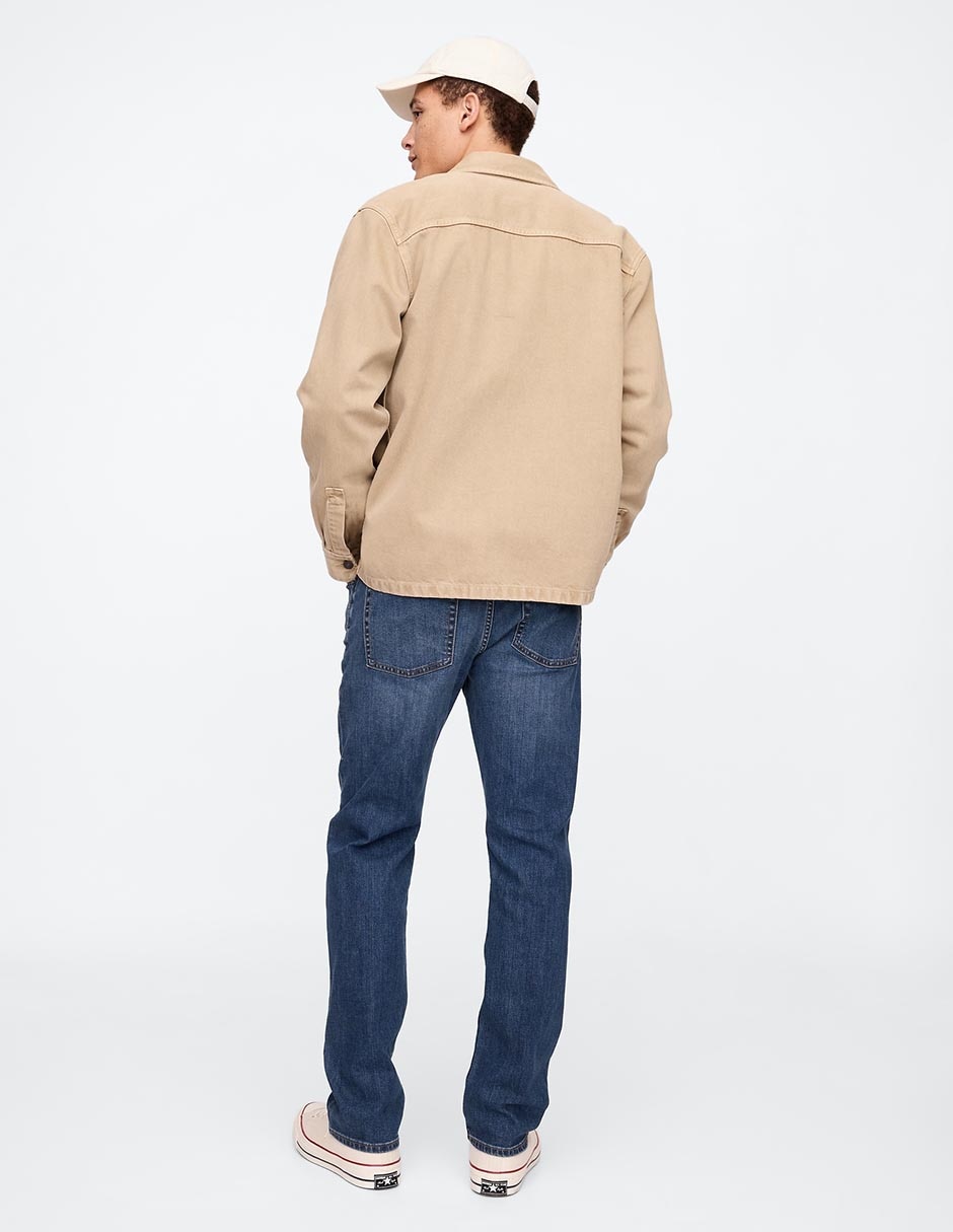 Jeans straight deslavado para hombre