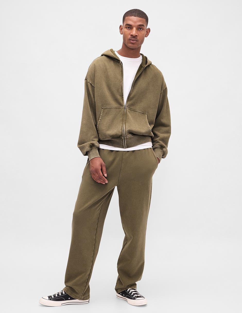Pants straight con elástico para hombre