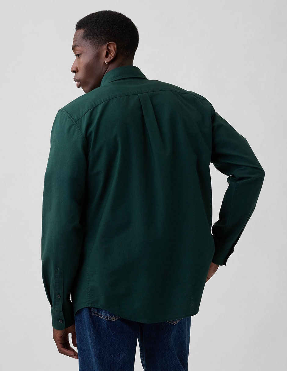 Sobrecamisa casual de algodón manga larga para hombre 2
