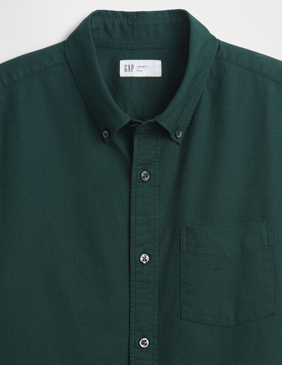 Sobrecamisa casual de algodón manga larga para hombre 4