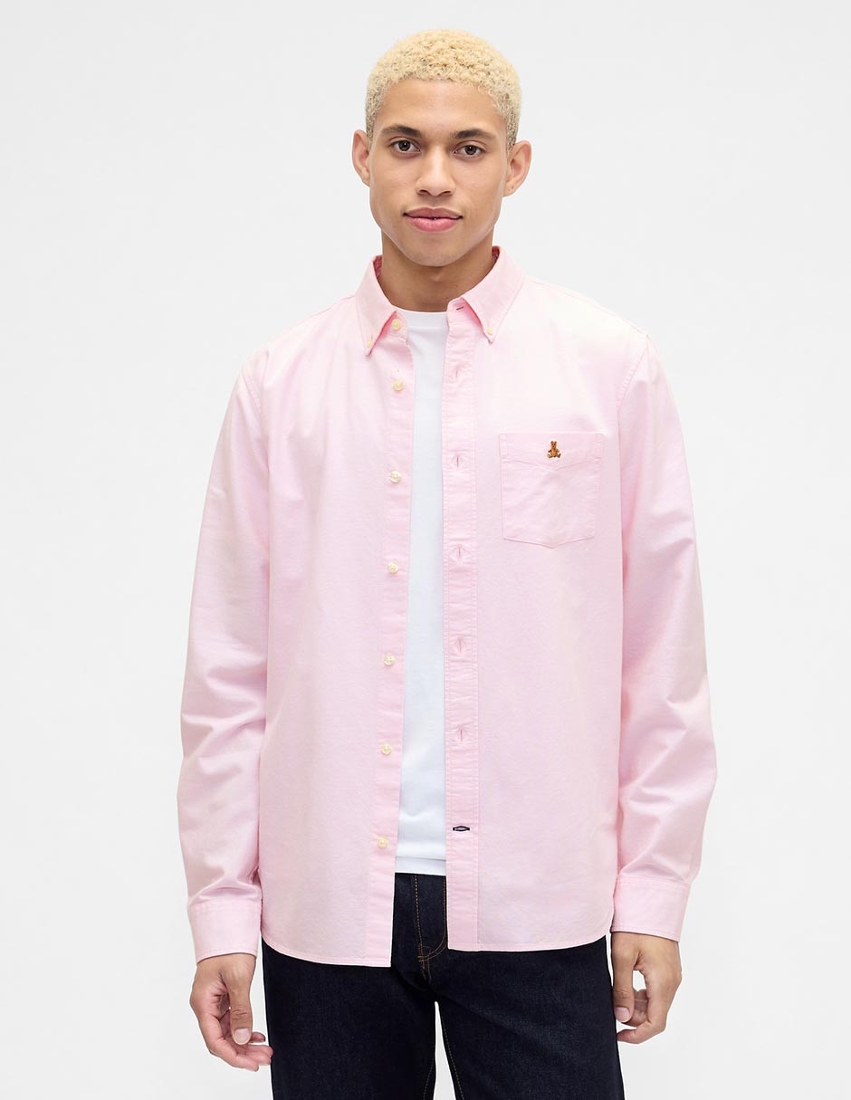 Camisa casual de algodón manga larga para hombre Camisa casual de algodón manga larga para hombre