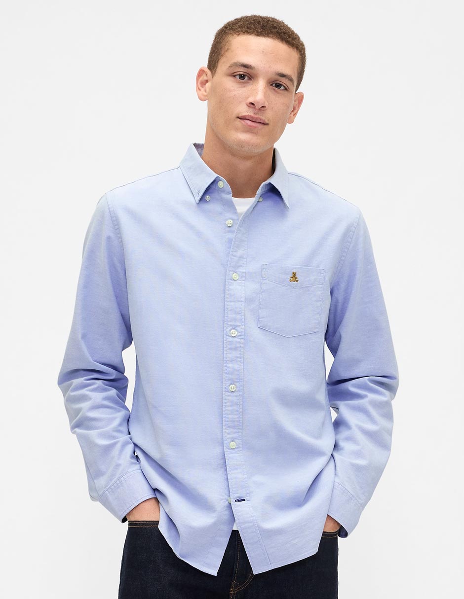 Camisa casual de algodón manga larga para hombre Camisa casual de algodón manga larga para hombre