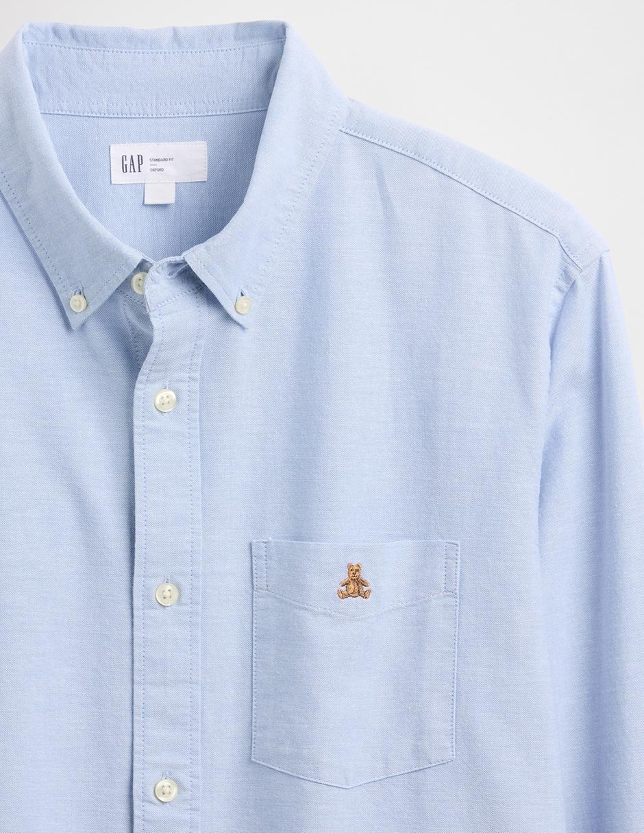 Camisa casual de algodón manga larga para hombre 2