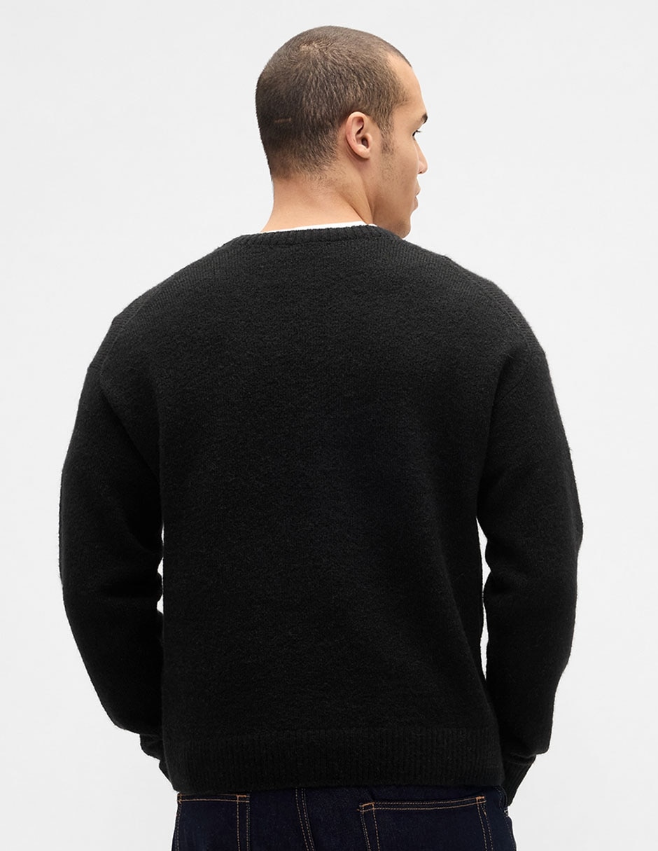Suéter cuello v para hombre 3