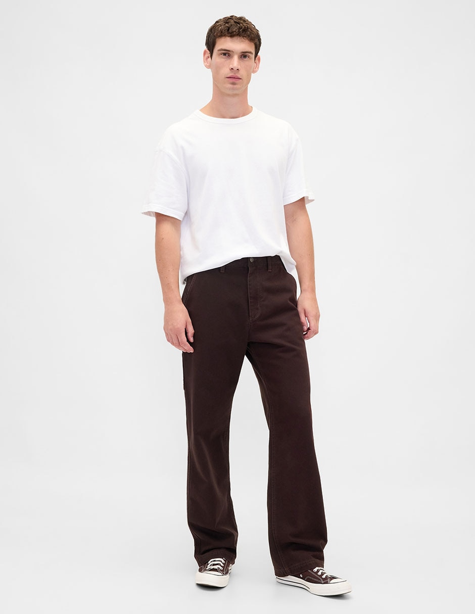 Pantalón cargo recto de algodón para hombre 2