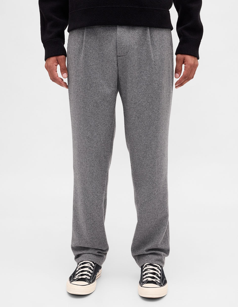 Pantalón business casual recto de lana para hombre 3