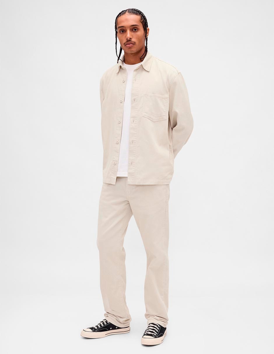 Pantalón straight de algodón para hombre Pantalón straight de algodón para hombre