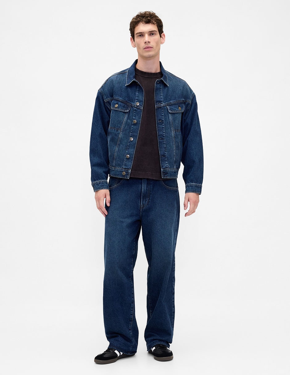 Jeans baggy GAP x Stranger Things lavado obscuro para hombre