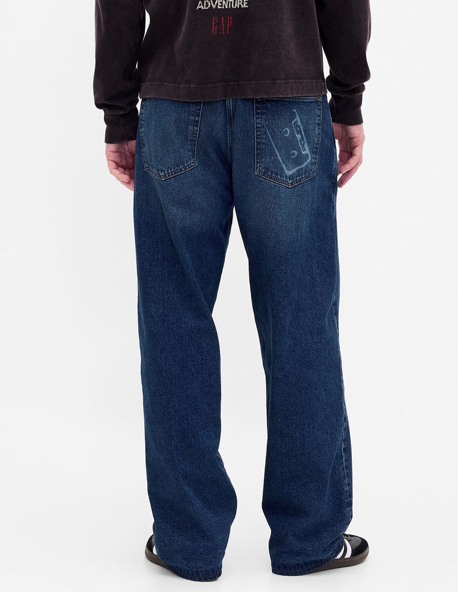 Jeans baggy GAP x Stranger Things lavado obscuro para hombre