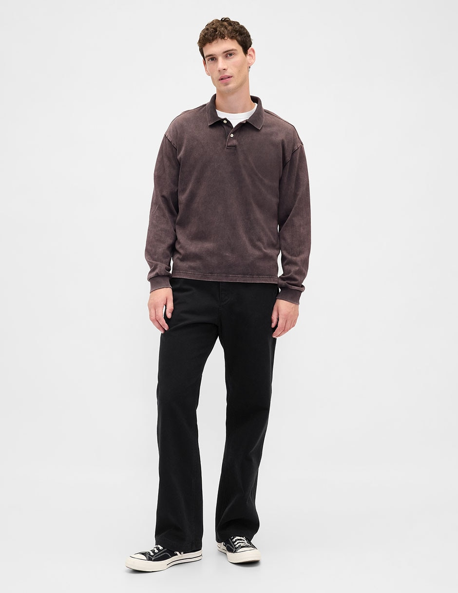 Pantalón recto de algodón para hombre