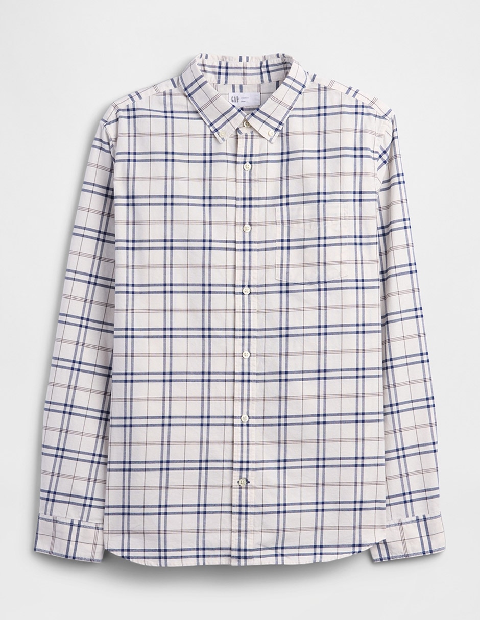 Camisa casual de algodón manga larga para hombre 9