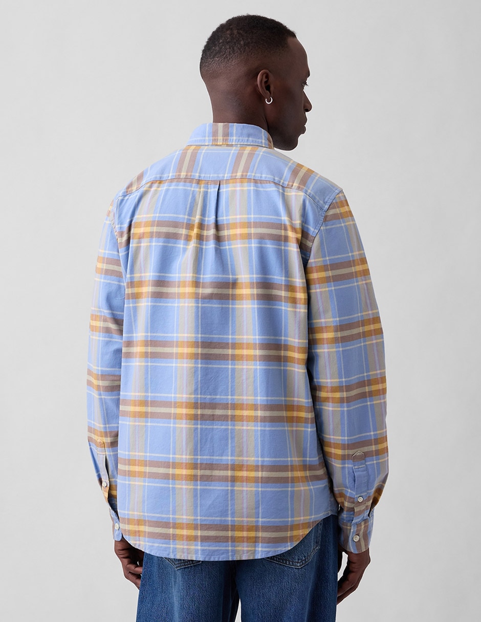 Camisa casual de algodón manga larga para hombre 2
