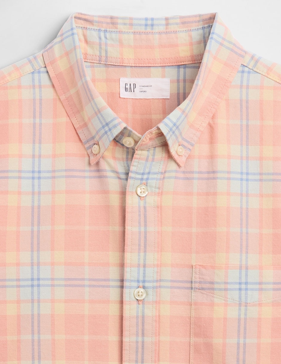 Camisa casual de algodón manga larga para hombre