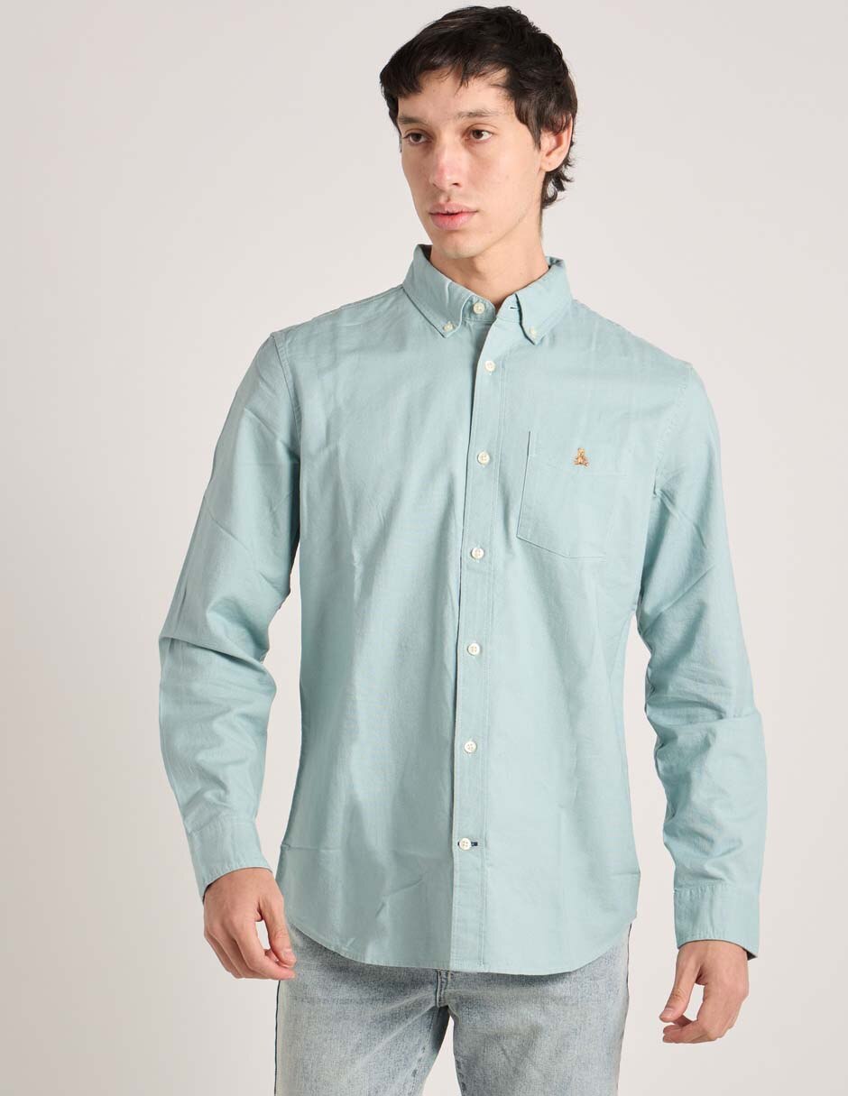 Camisa casual de algodón manga larga para hombre 5