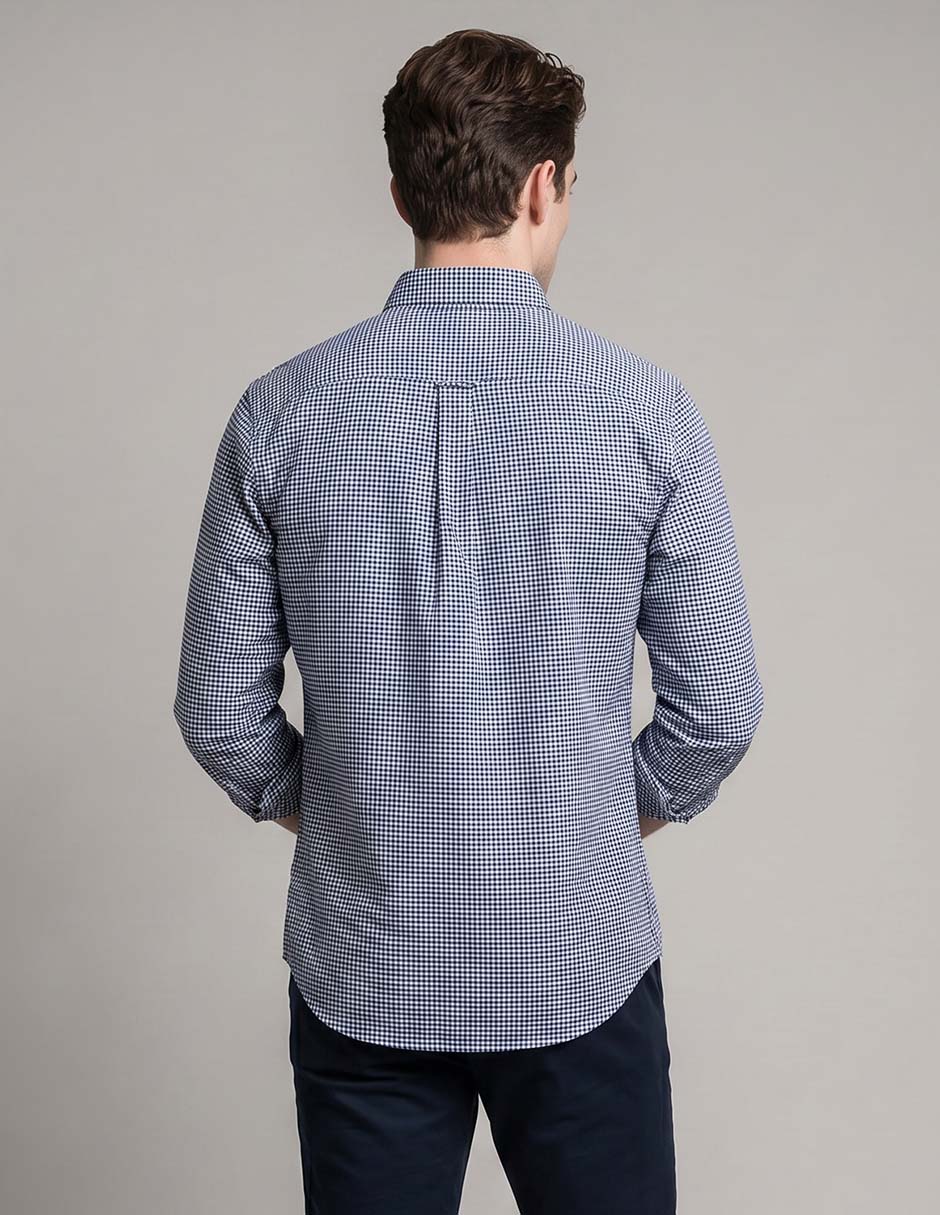 Camisa casual de algodón manga larga para hombre 2