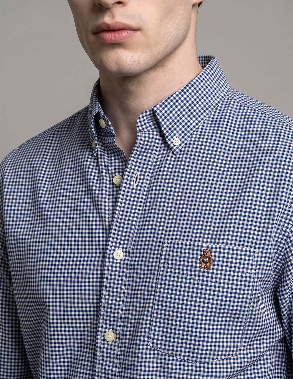 Camisa casual de algodón manga larga para hombre 3
