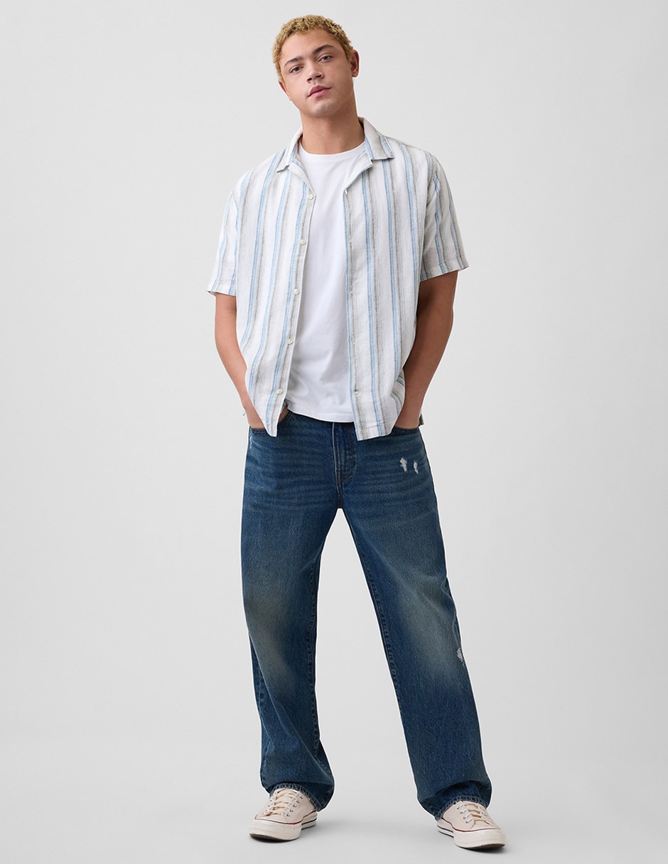 Camisa casual manga corta para hombre