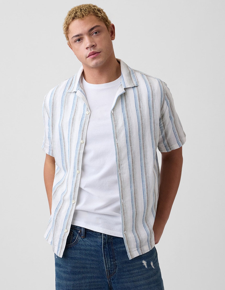Camisa casual manga corta para hombre