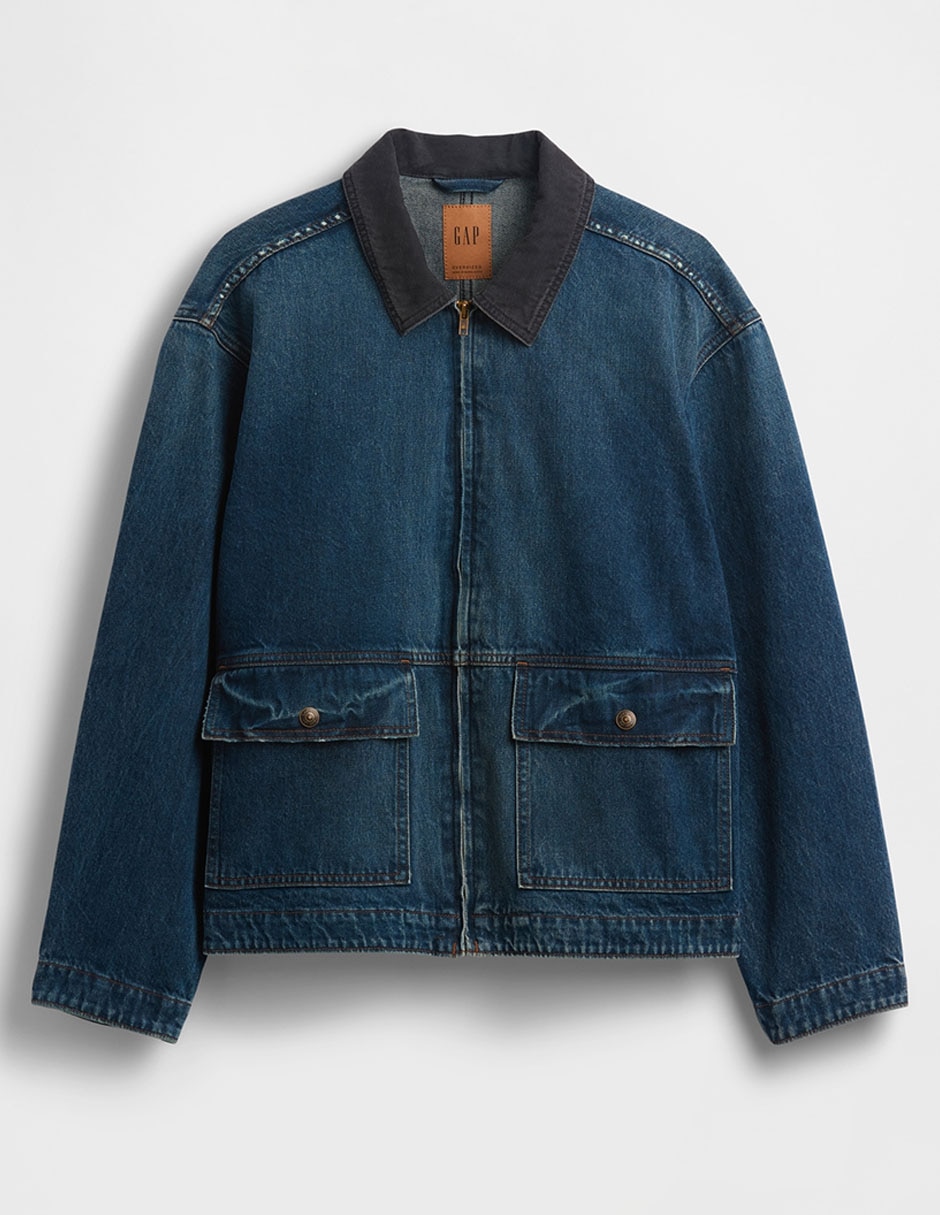Chamarra denim de mezclilla para hombre