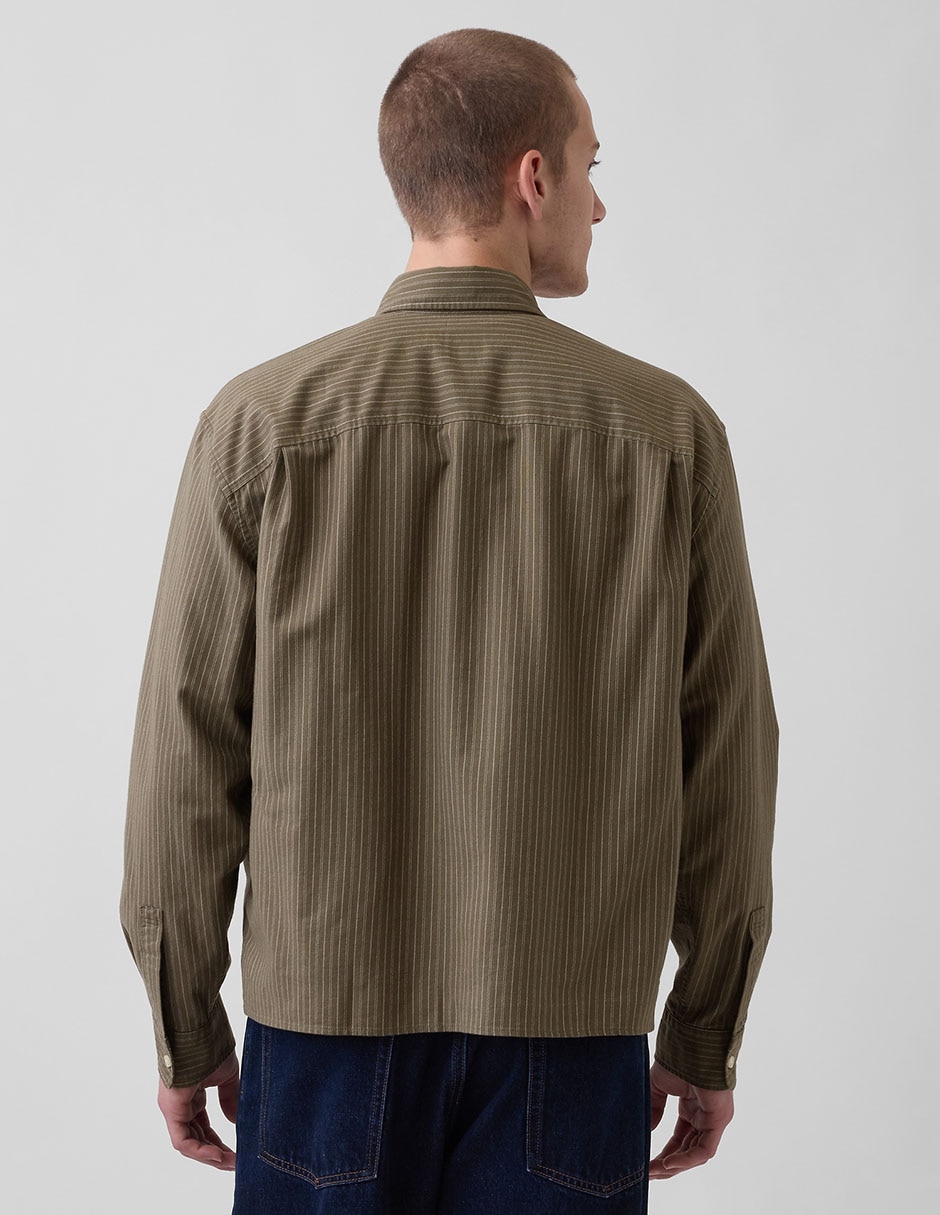 Camisa casual de algodón manga larga para hombre