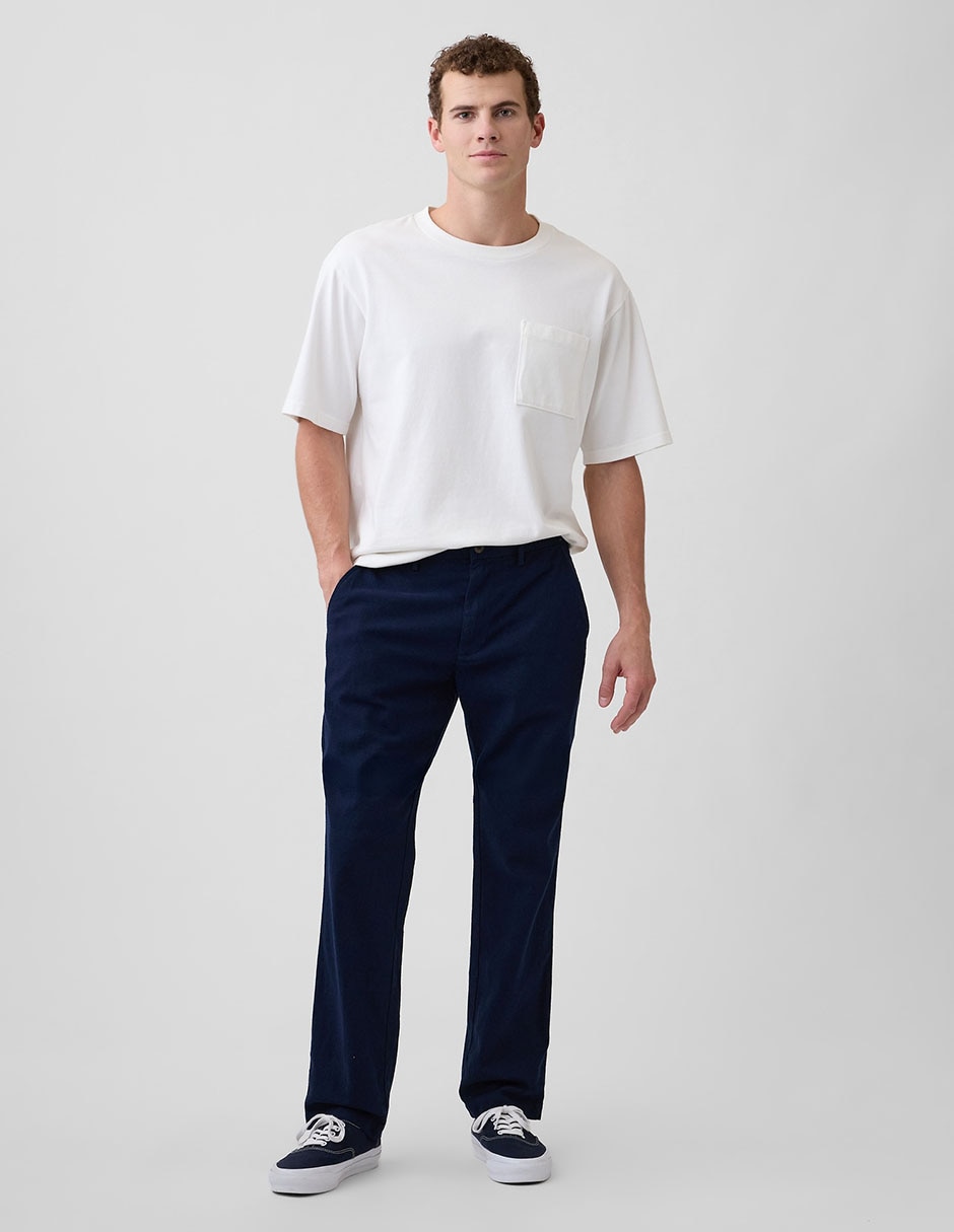 Pantalón straight de lino para hombre Pantalón straight de lino para hombre