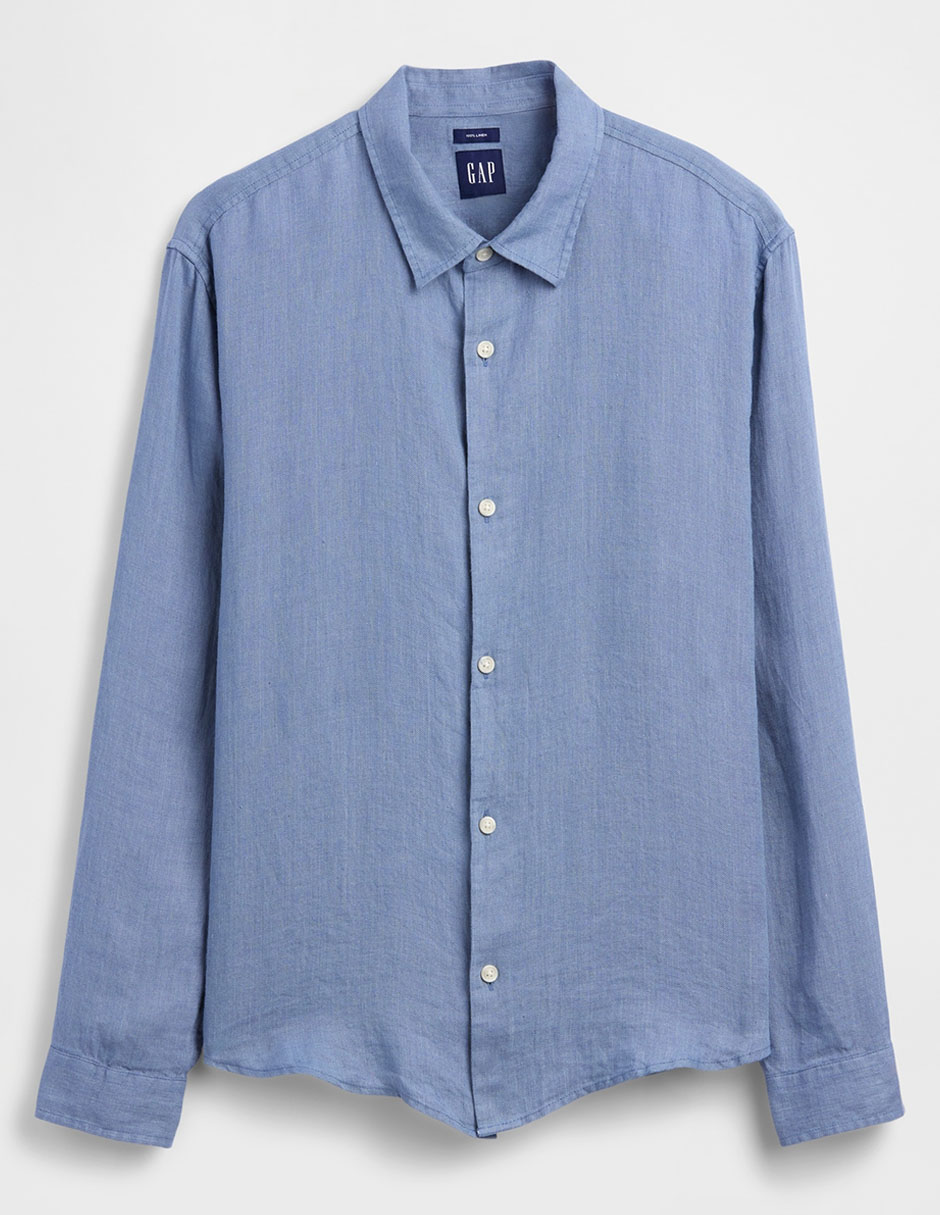 Camisa casual manga larga para hombre 5