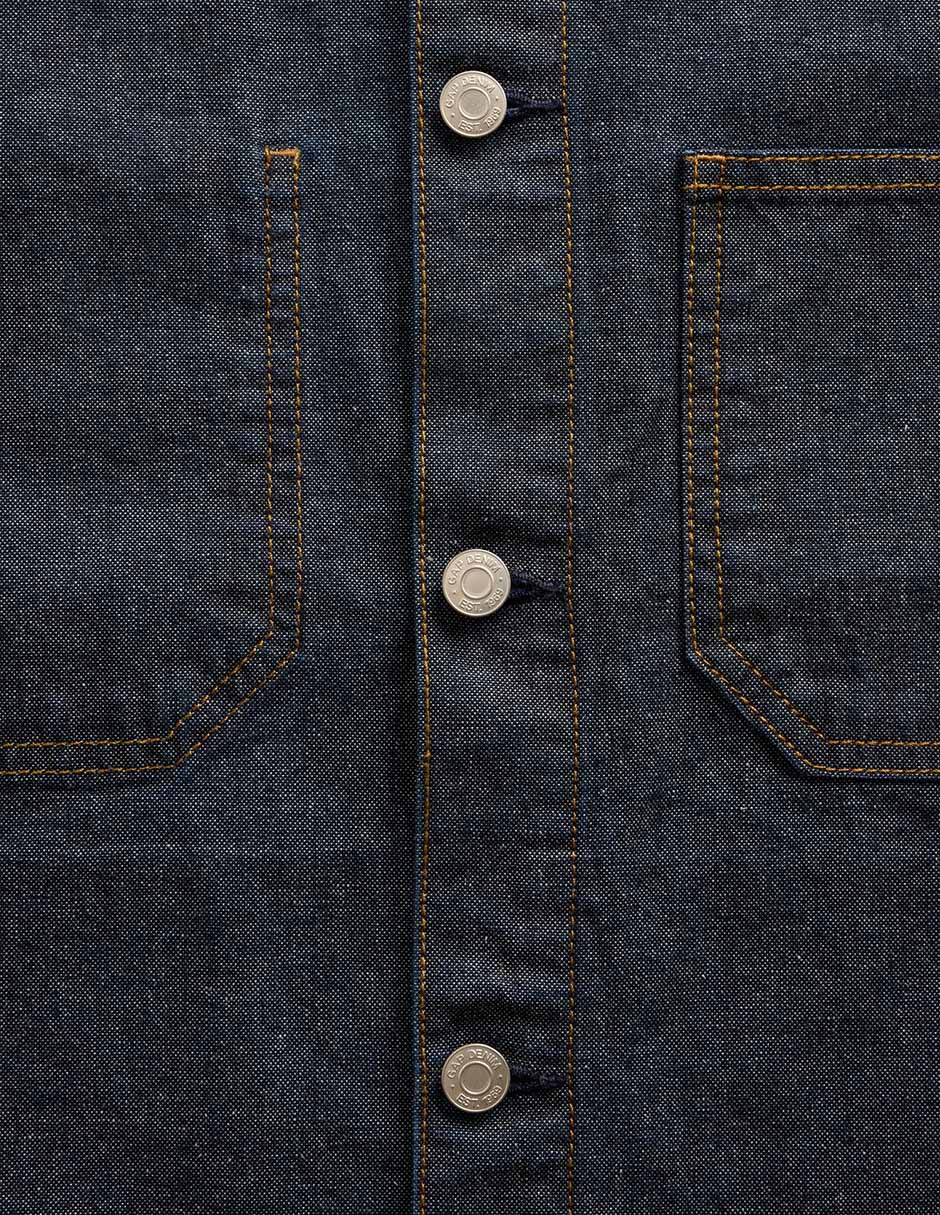 Chamarra denim con bolsillos para hombre