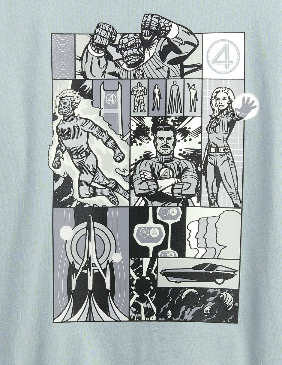 Playera Los 4 Fantásticos cuello redondo para hombre