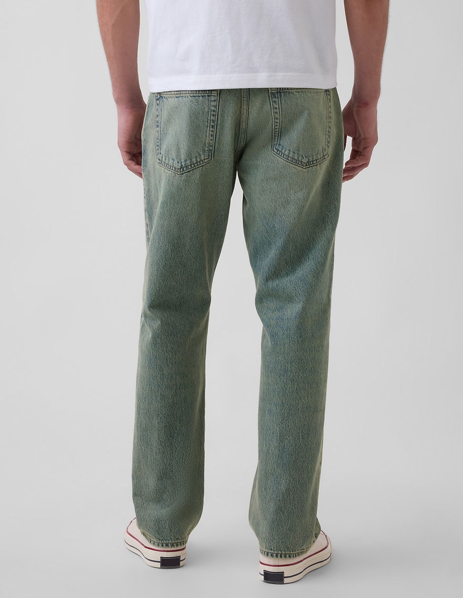 Jeans straight deslavado para hombre