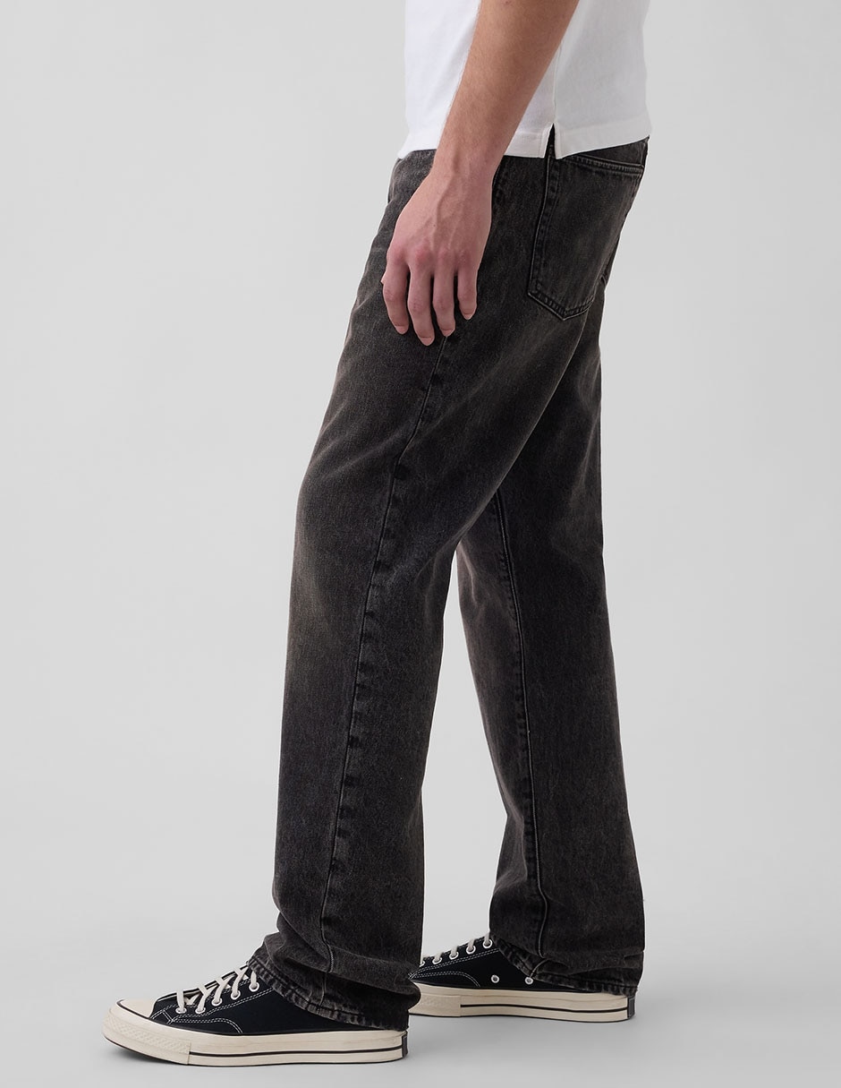 Jeans straight deslavado para hombre