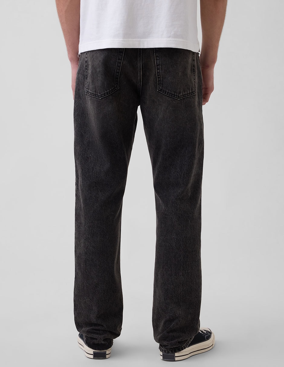 Jeans straight deslavado para hombre
