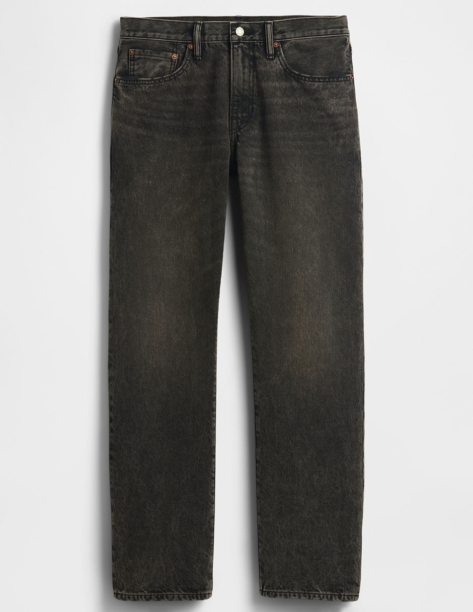 Jeans straight deslavado para hombre