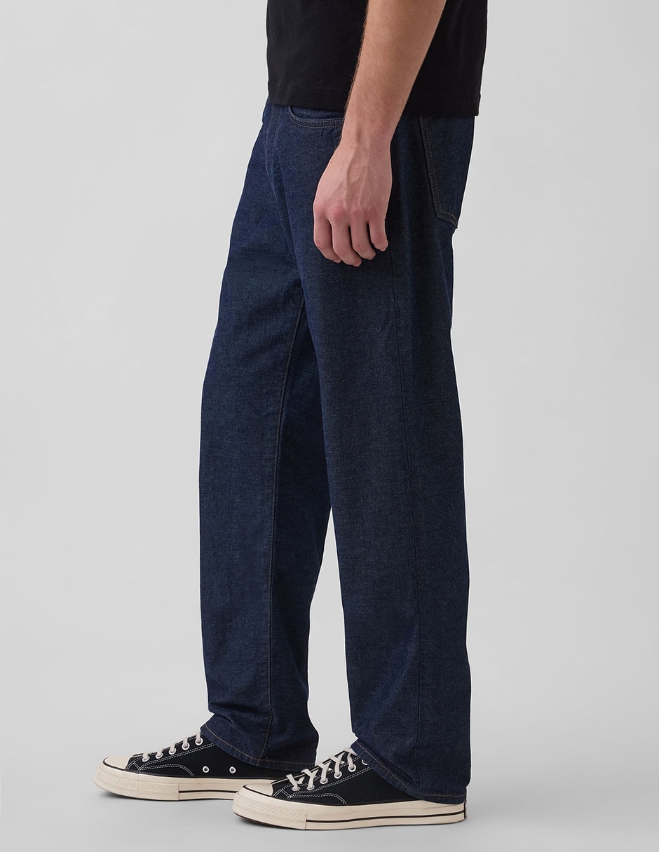 Jeans straight deslavado para hombre