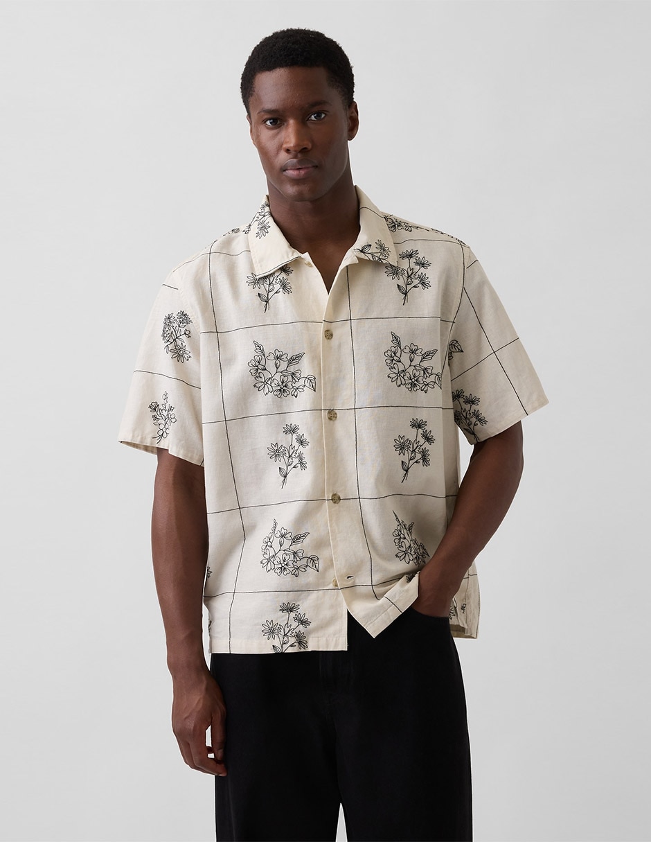 Camisa playa manga corta para hombre Camisa playa manga corta para hombre
