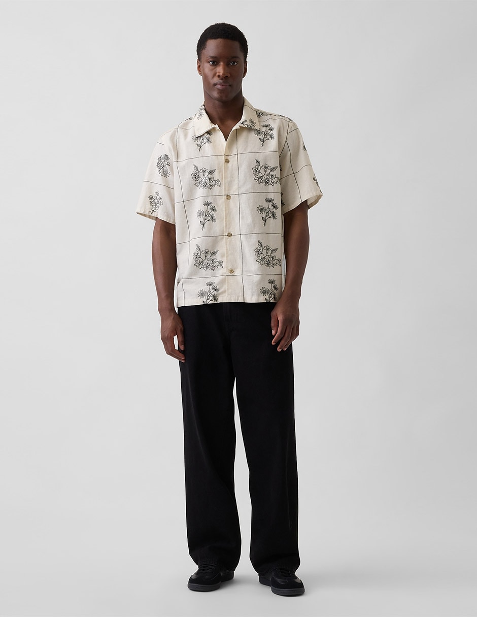 Camisa playa manga corta para hombre 5