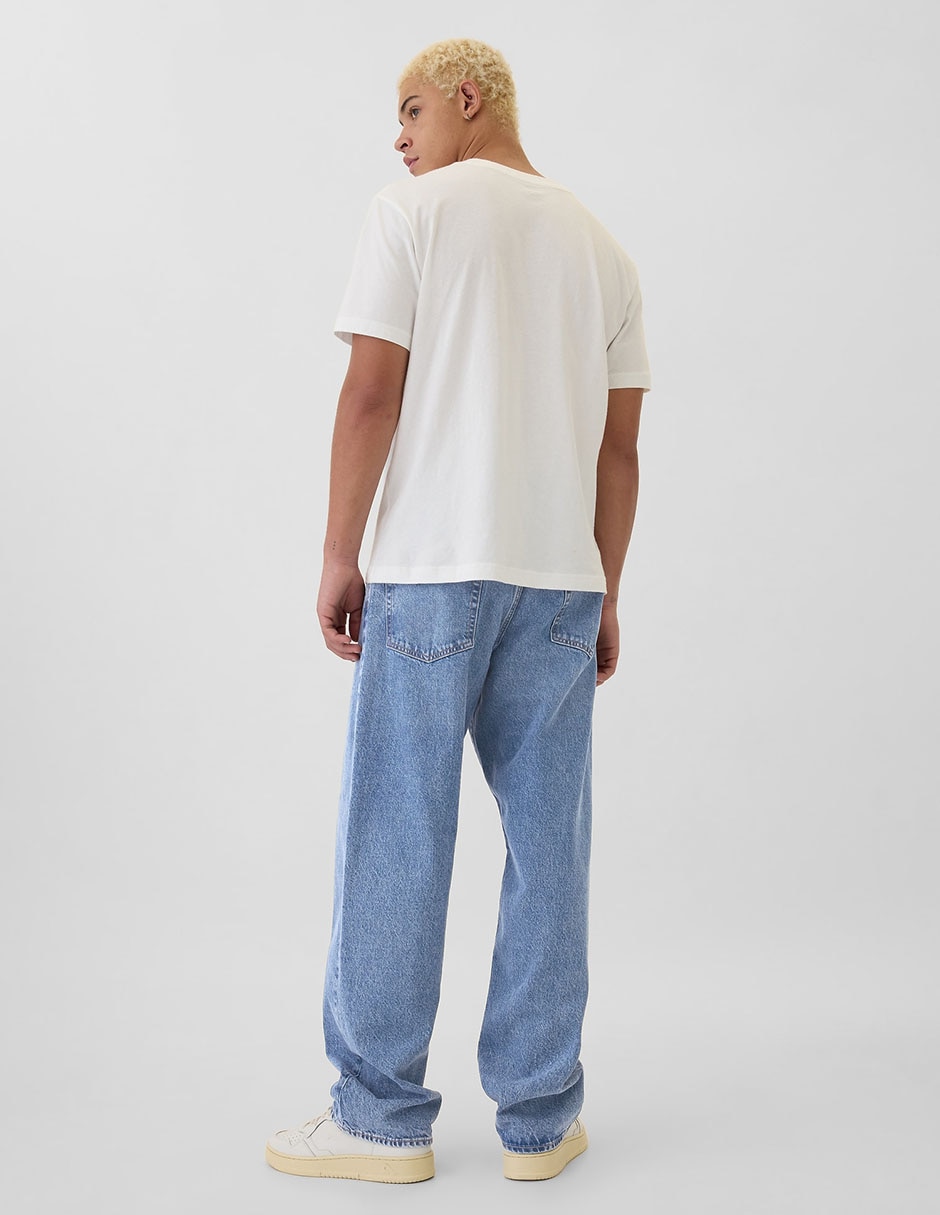 Jeans baggy lavado claro para hombre 2