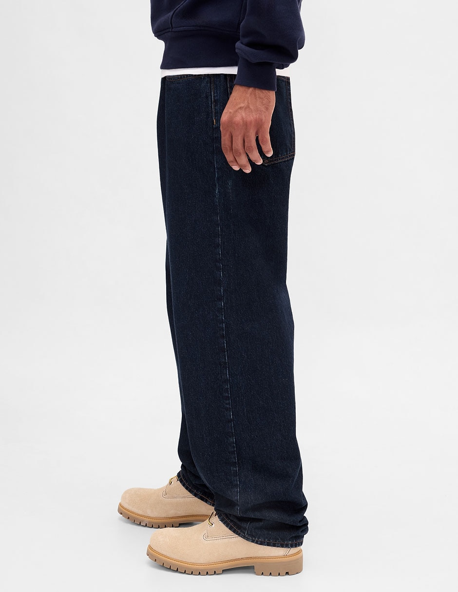 Jeans baggy lavado obscuro para hombre 3