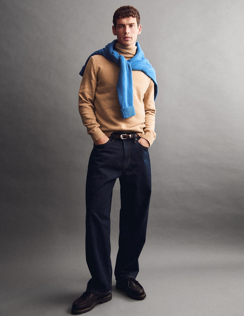 Jeans baggy lavado obscuro para hombre 6