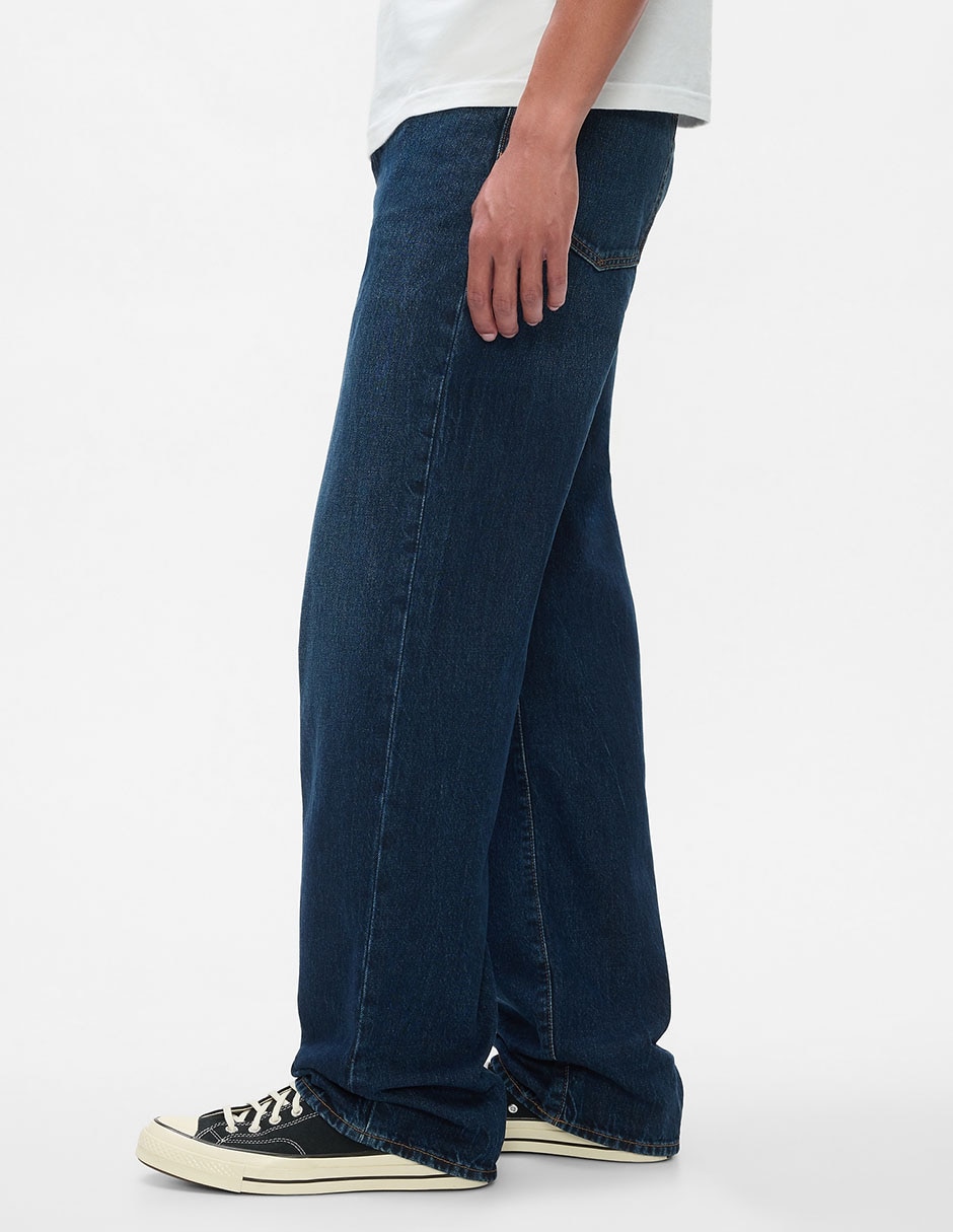 Jeans baggy deslavado para hombre