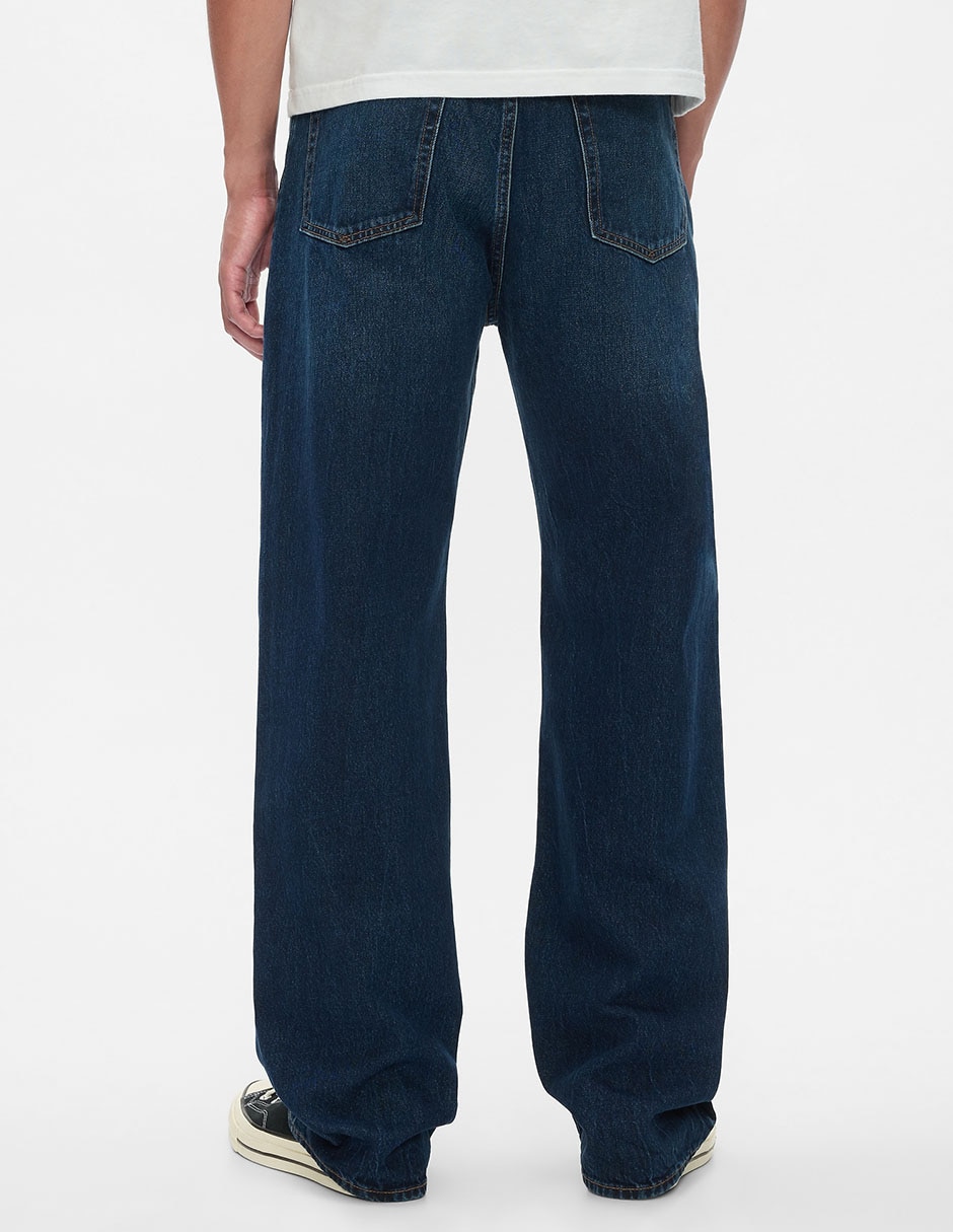 Jeans baggy deslavado para hombre