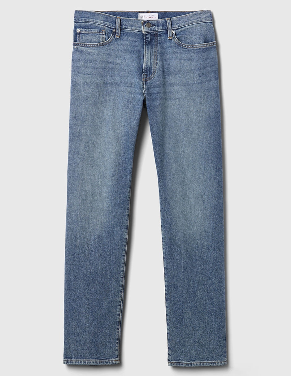 Jeans straight deslavado para hombre