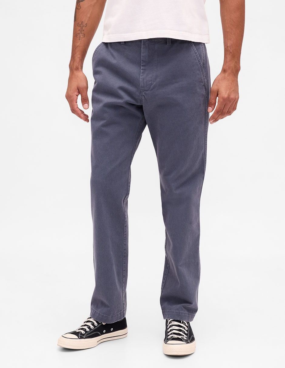 Pantalón straight de algodón para hombre Pantalón straight de algodón para hombre