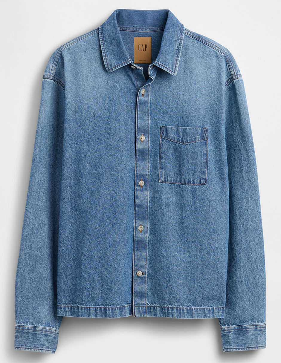 Camisa casual manga larga para hombre