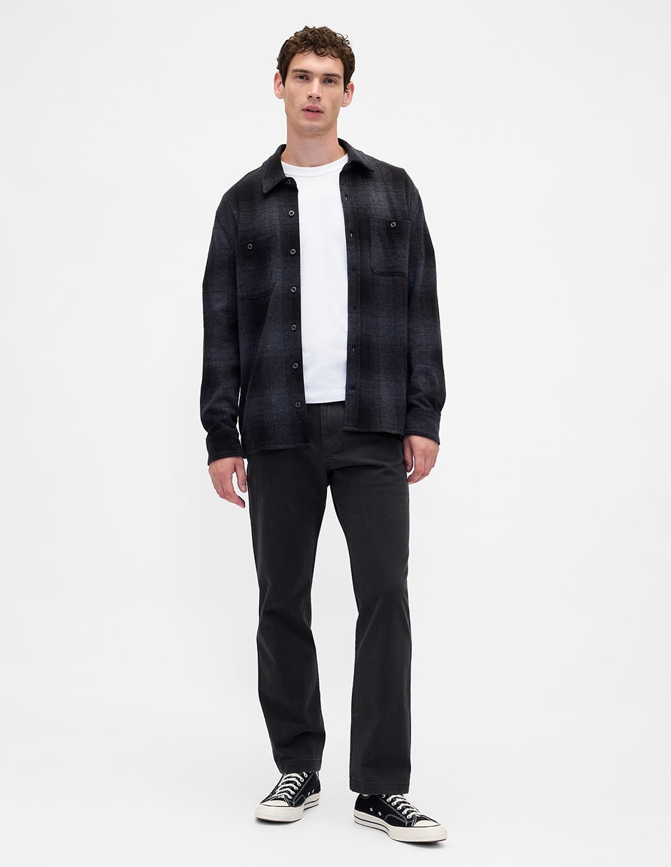 Pantalón straight de algodón para hombre 1